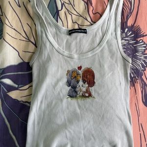 Brandy Melville white cropped tank, one size fits all.
